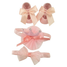 Load image into Gallery viewer, Newborn Baby Girls Headband Bow Flowers Cloth Hair Bands Hair Accessories Socks Gift Boxes Three-piece Suit Christmas Gifts